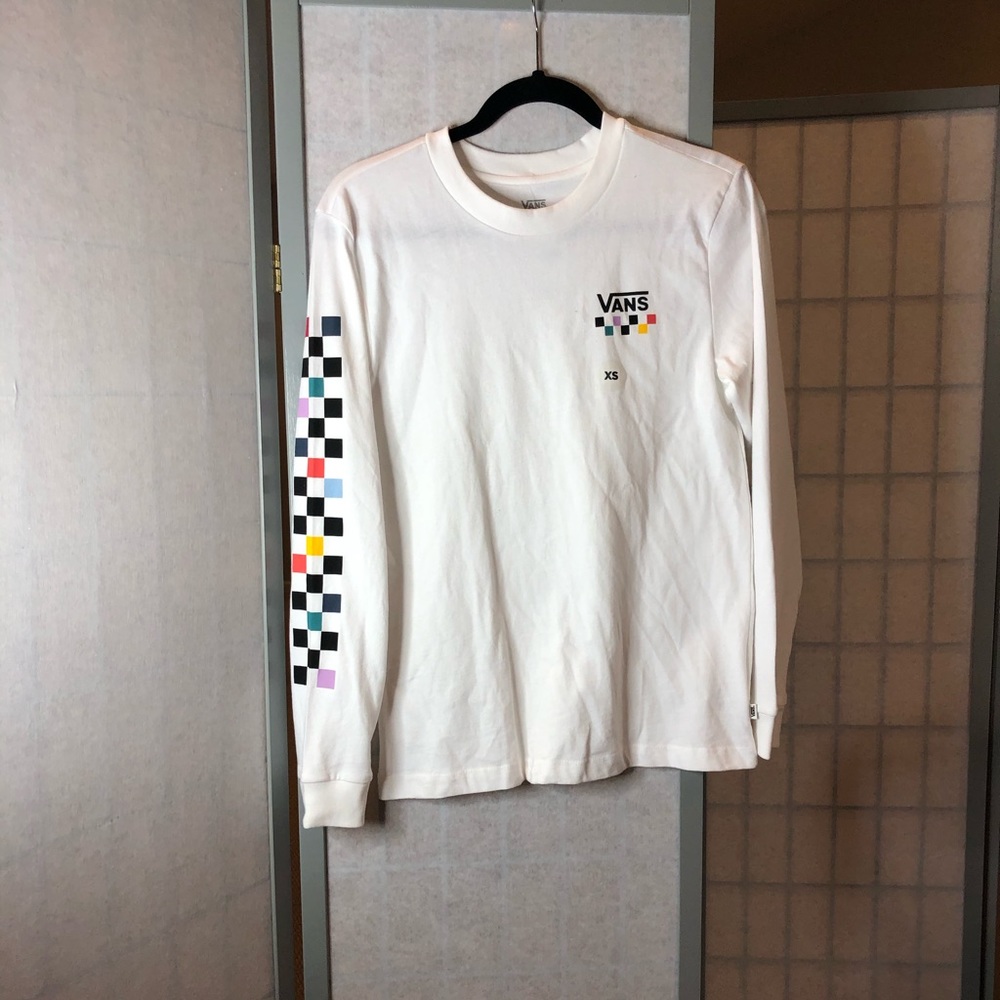 NWT Van’s “party checks” long sleeved shirt